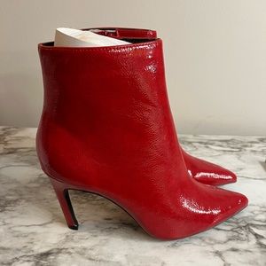 Red Patent Booties
